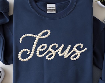 Jesus Pearl Shirt Design, Christian Faith PNG (Digital Download)