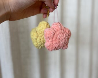 Crochet Star Keychain Amigurumi Plush Bag Charm Handmade Accessory