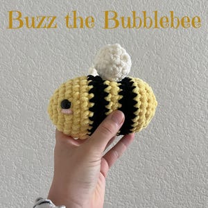 Crochet Bee Plush - Amigurumi Bee Plushie -  Desk Buddy - Cute Bee Plush