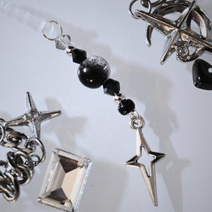 Y2K Beaded Dust Plug Charm: Emo Phone Accessory