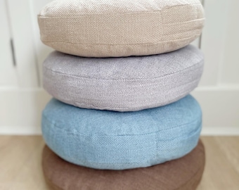 Washable floor cushion, removable seat cushion, pet-friendly washable cushion, round cushion for tailbone pain, lumbar support,chair cushion