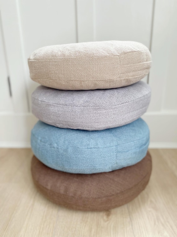 Washable floor cushion, removable seat cushion, pet-friendly washable cushion, round cushion for tailbone pain, lumbar support,chair cushion