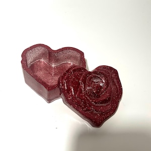 Red Rose Trinket Dish with Lid