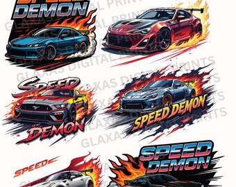 JDM Car Drift Design Bundle: Racing SVGs for Sublimation (Instant Download)
