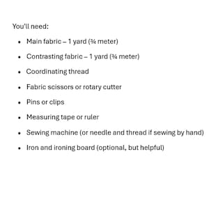 The supply list is shown