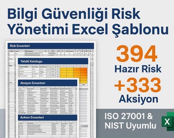 Modello Excel per la gestione del rischio ISO 27001: sicurezza delle informazioni in Turchia (download digitale)