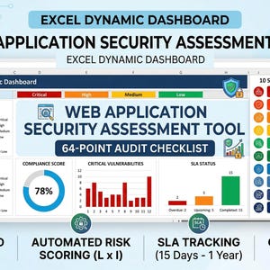 Web Application Security Assessment Tool | 64-Point Audit Checklist (Excel VBA Dashboard) - OWASP & CIS Compliant