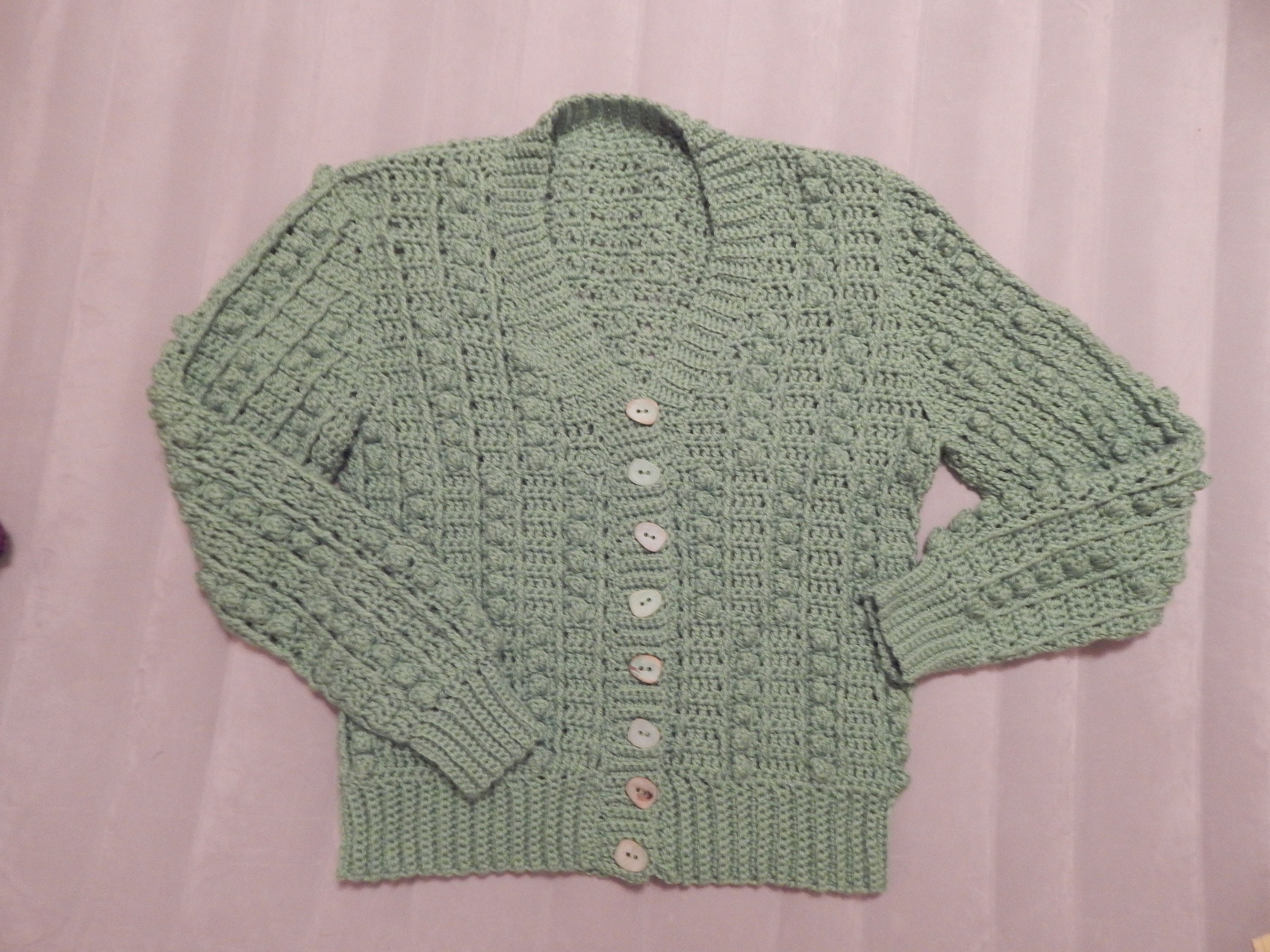 lime green cardigan sweater
