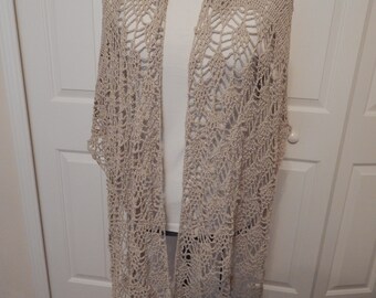 hand crocheted shawl