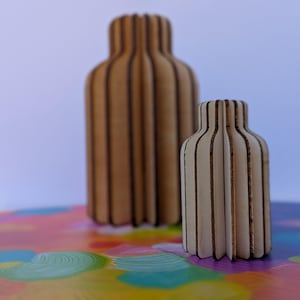 Moderne Vase in Drei Größen - Laser Cutter Projekte - 3D Puzzle Dateien - Laser Cutter Projekte - 3D Dateien zum Laserschneiden - Hochzeit Tischdekoration -