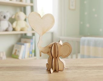 Olifant familie puzzel SVG-bestanden: lasergesneden houten decor (digitale download)
