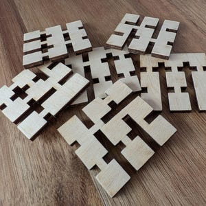 Invertion Cube hersenkraker houten puzzel Harde hersenkraker-bestanden voor lasersnijder SVG-bestanden harde puzzel, gesneden met Glowforge Xtool lasergesneden