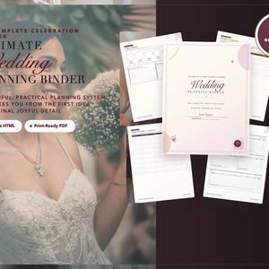 Ultimate Wedding Planning Binder – 160-Page Printable Planner (PDF & HTML)