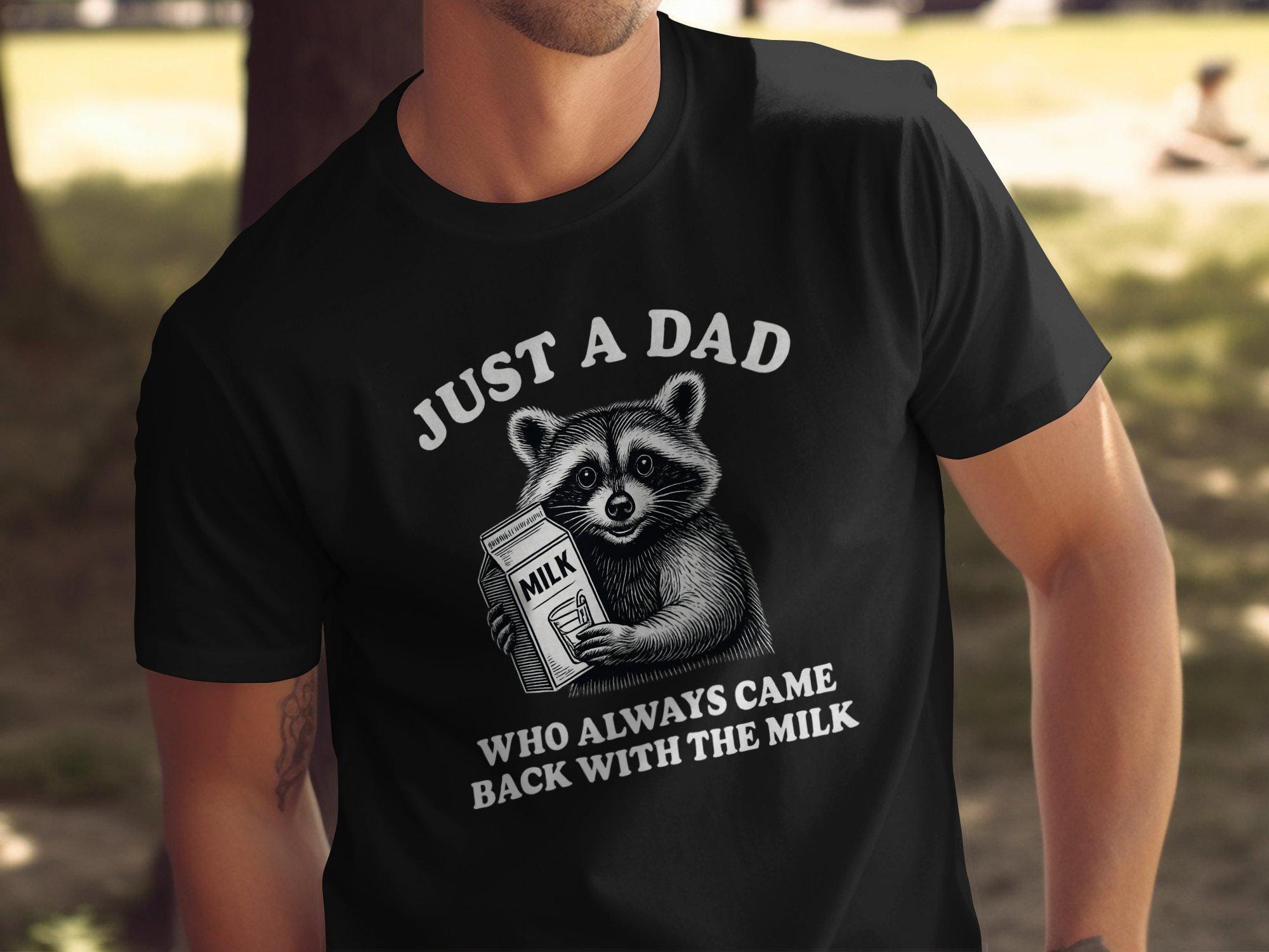 Raccoon Dad T-shirt Digital File, Funny Father Digital Art, Just A Dad ...