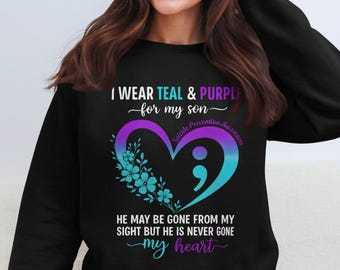 I Wear Teal & Purple for My Son Suicide Prevention Awareness png