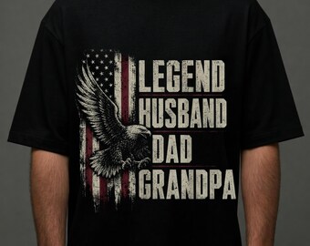 Legend Husband Dad Grandpa Png, Father's Day Png, American Vintage Png, Patriotic Grandpa Png
