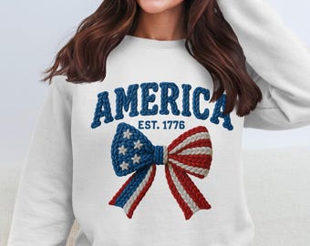 Amerika 1776 Png, Faux Crochet Flagge USA 1776 Png, USA Flagge Bogen Png, 1776 Amerika Png, Unabhängigkeitstag Png, Vaterländischer Png, 4. Juli Png