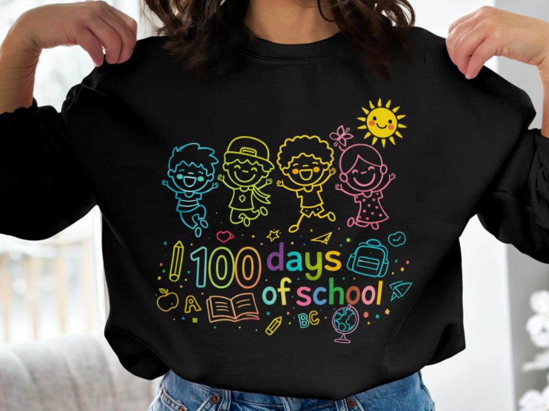 Happy 100th Day of School Png, 100 Day Shirt, 100 Days of School Png ...