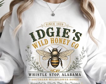 Southern Whistle Stop Cafe PNG, Wild Honey Co Graphic, Southern Cafe Design, Vintage Southern Kitchen PNG, Country Charm PNG