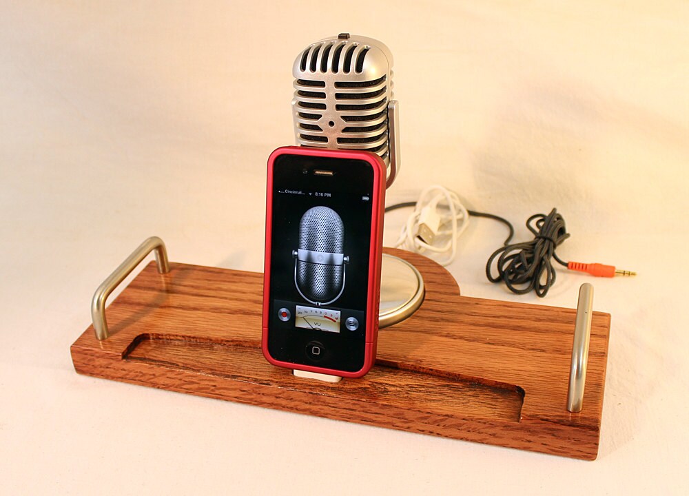 IPad iPhone iPod Dock Sync and Charging Station Oak Etsy