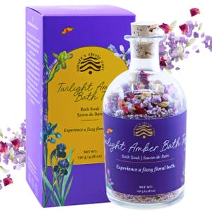Twilight Amber Bath Salt | Relaxing Aromatherapy Soak | Muscle Relief & Better Sleep | Mineral-Rich | 100% Natural, Handmade in Canada