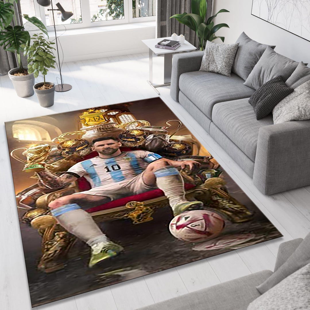 Lionel Messi Rug, Argentina Carpet , Lionel Messi Fan Rug, Football Rug ...