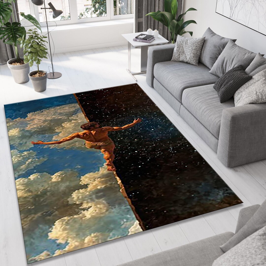 Jesus Christ, Angel Statue Rug, Mythological Sculpture Rug, Area Rug ...