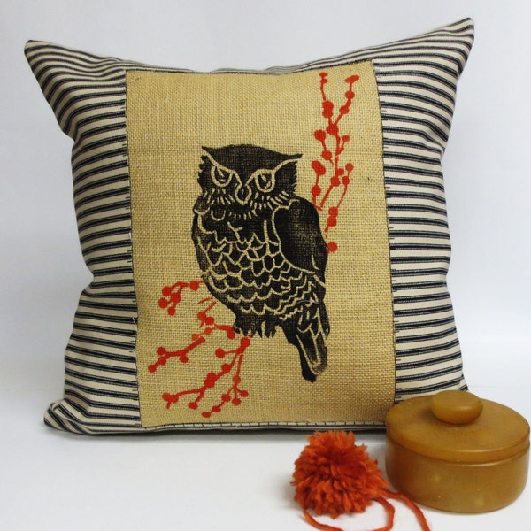 Owl Throw Pillow Etsy
