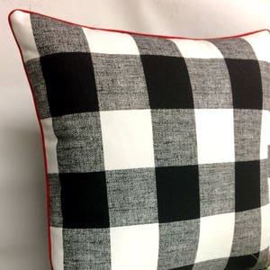 Your Choice of Color Buffalo Check Pillow // Black and White Buffalo Check Pillow Cushion // Sold Individually / Birthday Gift /s Day Gift image 4