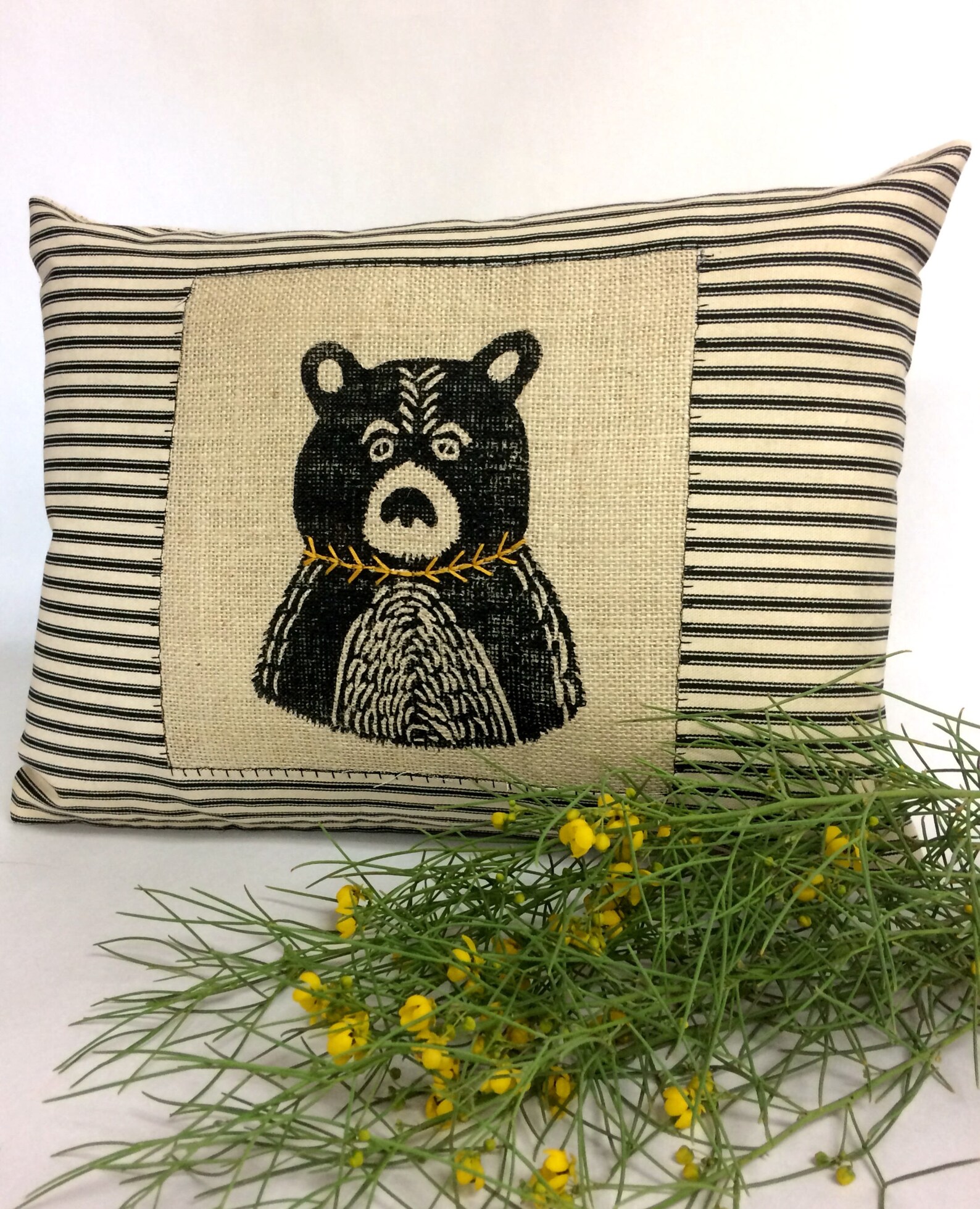 Bear Throw Pillow // Black Bear Throw Pillow // Animal Throw Etsy