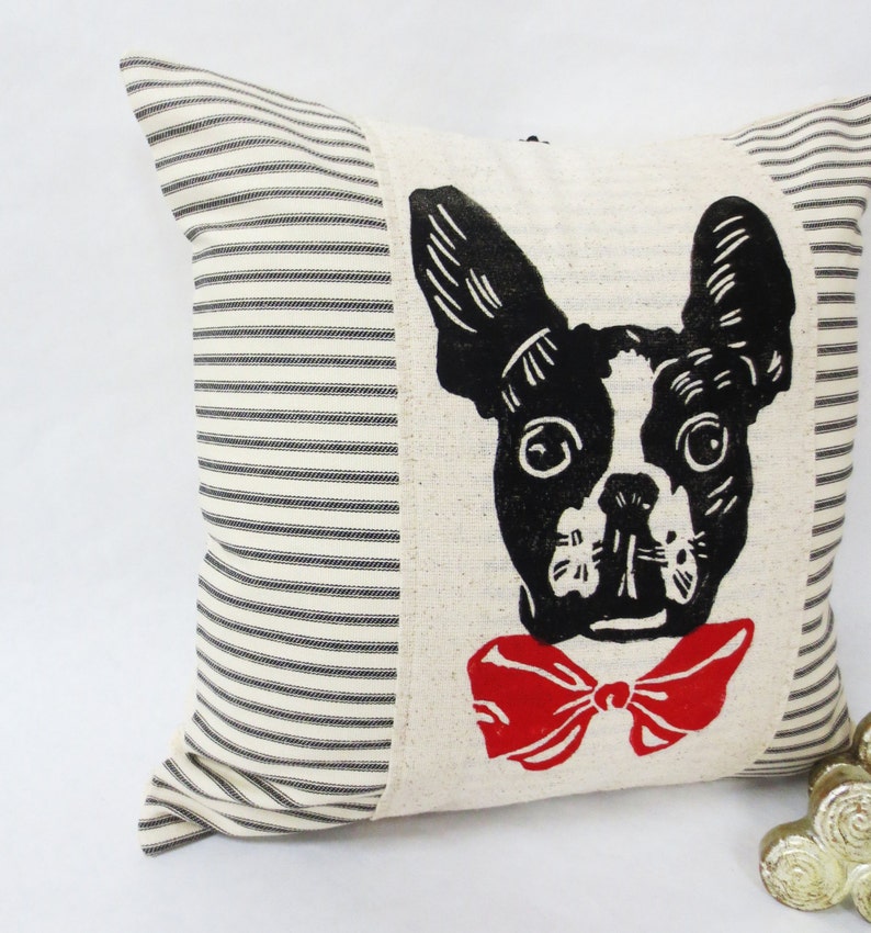 Boston Terrier Pillow / Pet Pillow / Dog Accent Pillow / Gift Etsy