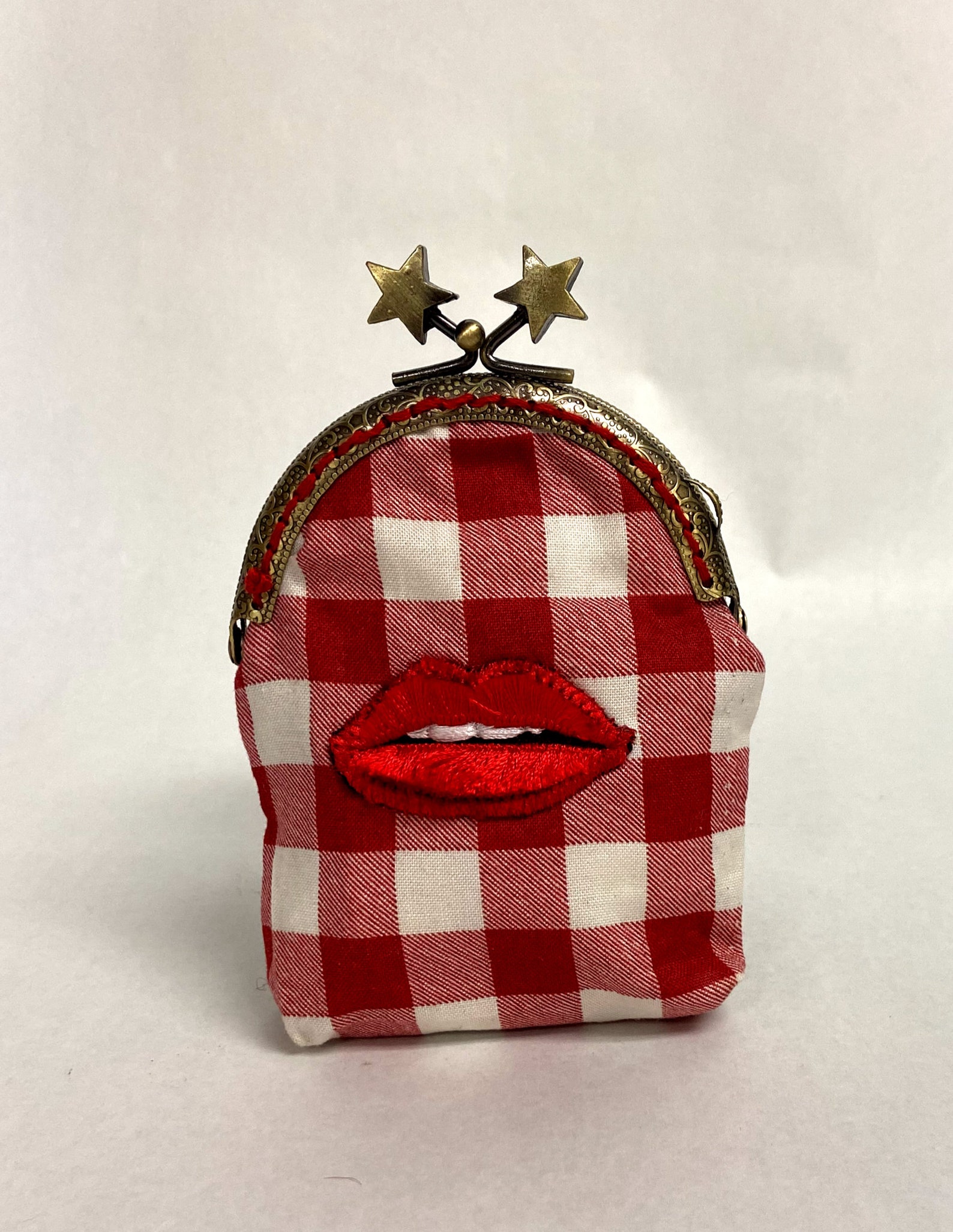 Hand Crafted Coin Purse/ Red Lips Coin Purse / Gifts for Her / Etsy