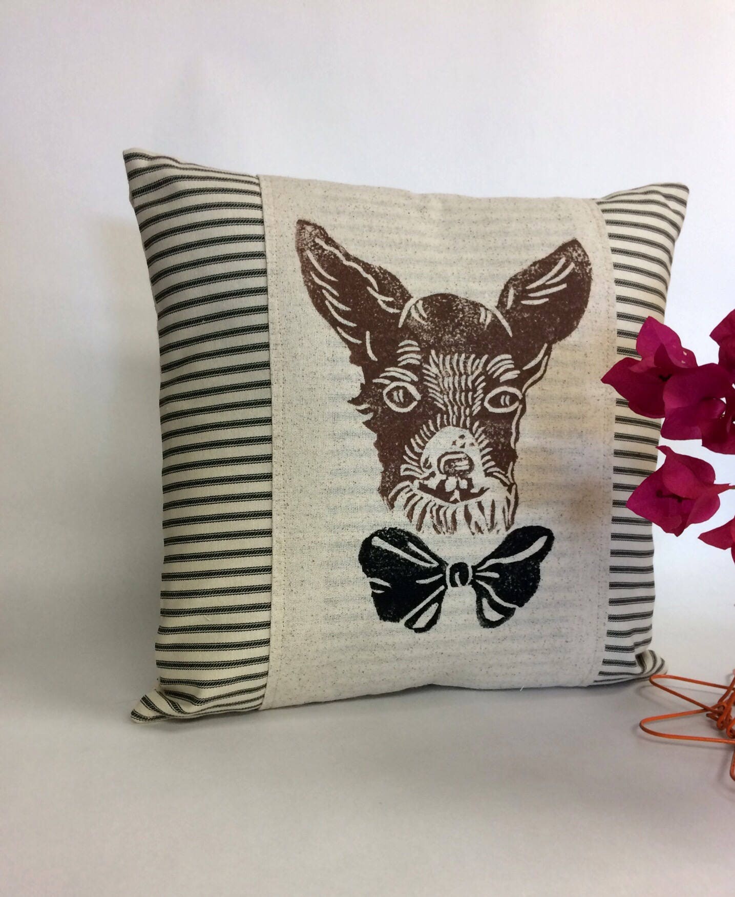 Chihuahua Decorative Pillow Chihuahua Print Decorative Pillow Chihuahua Face Print Birthday Gift Idea Etsy UK