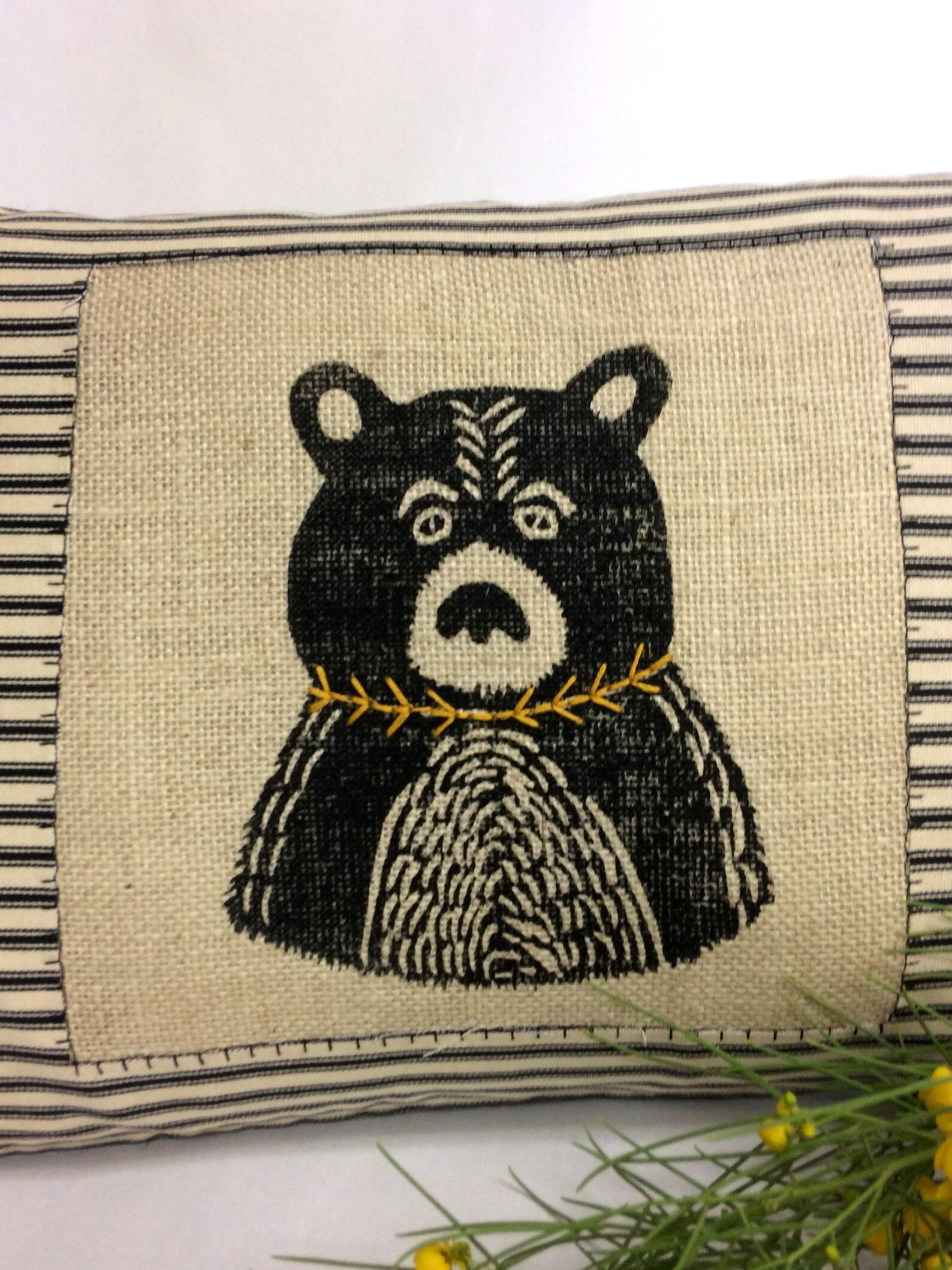 Bear Throw Pillow // Black Bear Throw Pillow // Animal Throw Etsy