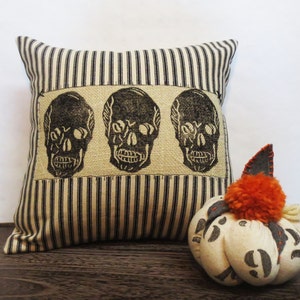 Skull Pillow - Skull Decor - Throw Pillow - Home Decor - Housewarming Gift - Man Cave - Skull Collector - Unique GIF - Skull Cushion