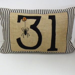 Halloween Spider Kidney Pillow poly Burlap Pillow Lumbar Pillow image 2