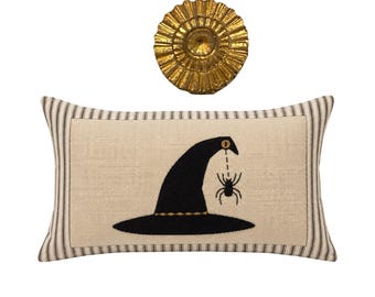 Witches Hat Halloween Pillow