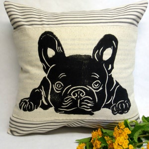 French Bulldog Pillow, Decorative Pillow, Frenchie Dog Pillow, Frenchie Pillow, French Bulldog Decor, Gift Idea, Birthday Gift Idea image 3