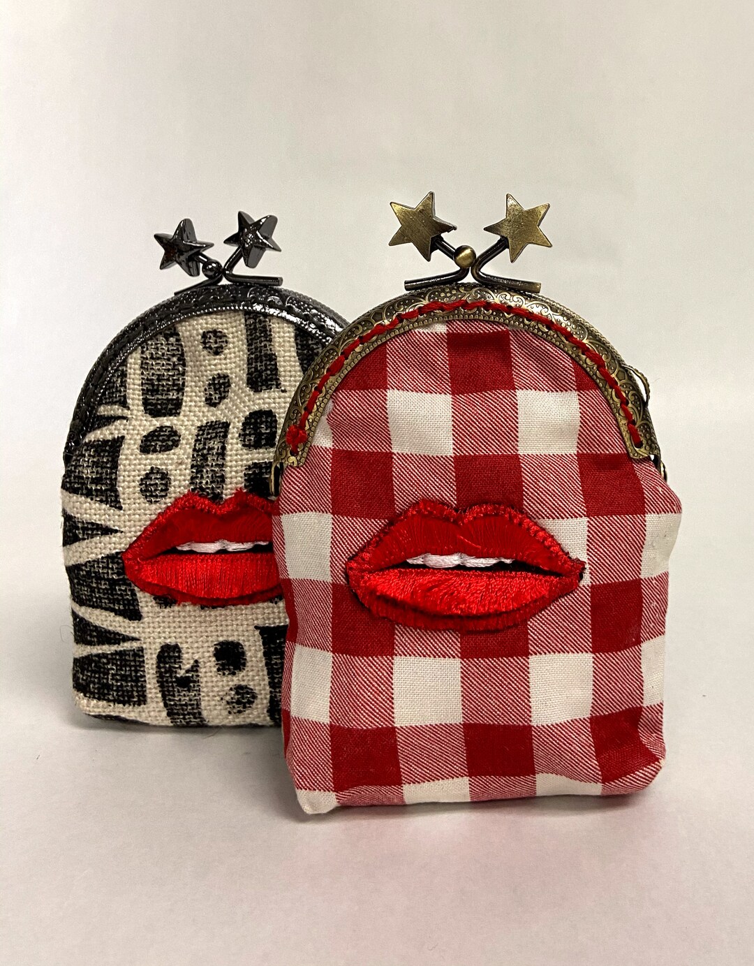 Hand Crafted Coin Purse/ Red Lips Coin Purse / Gifts for Her / Etsy