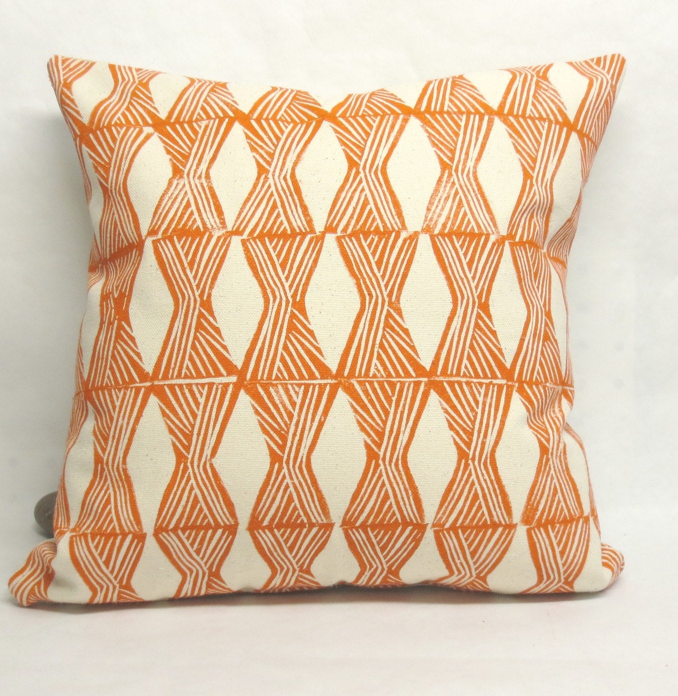Decorative Geometric Pillows Orange Decorative Tribal Etsy