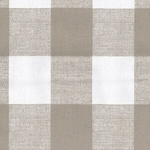 May include: A white and light brown checkered fabric with a woven texture.