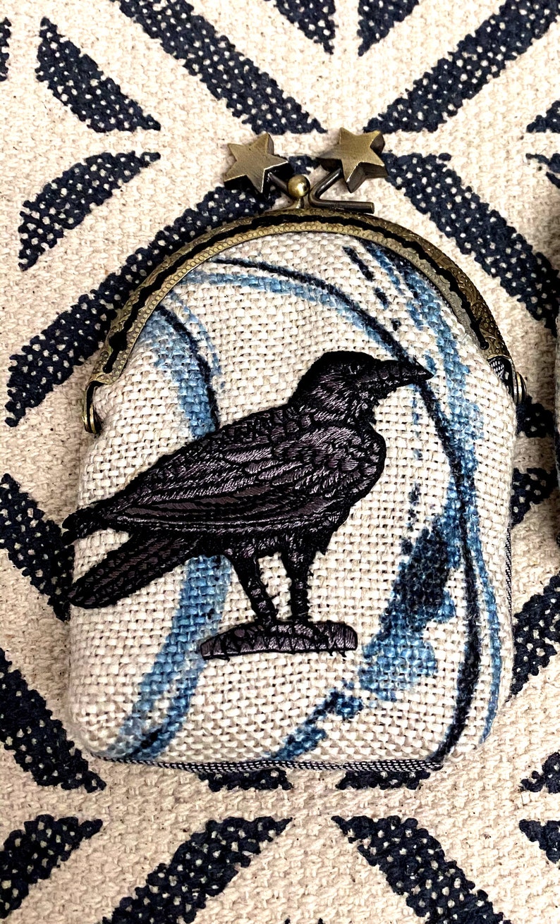 Hand Crafted Coin Purse/ Raven Crow Coin Purse / Gifts for Her Etsy