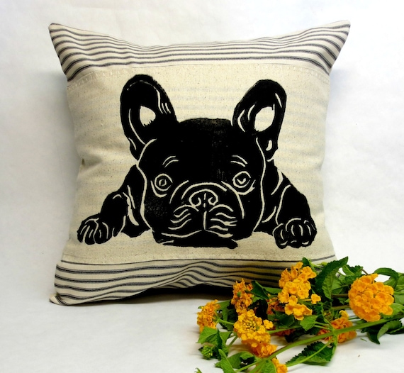 Personalised BLUE FRENCH BULLDOG Pillow Case add Name or Message GREAT GIFT