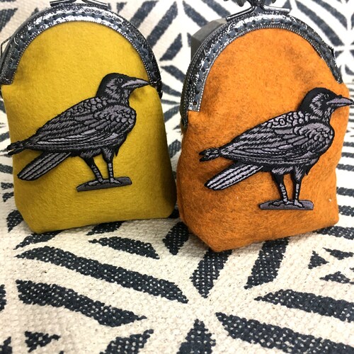 Hand Crafted Coin Purse/ Raven Crow Coin Purse / Gifts for Her Etsy