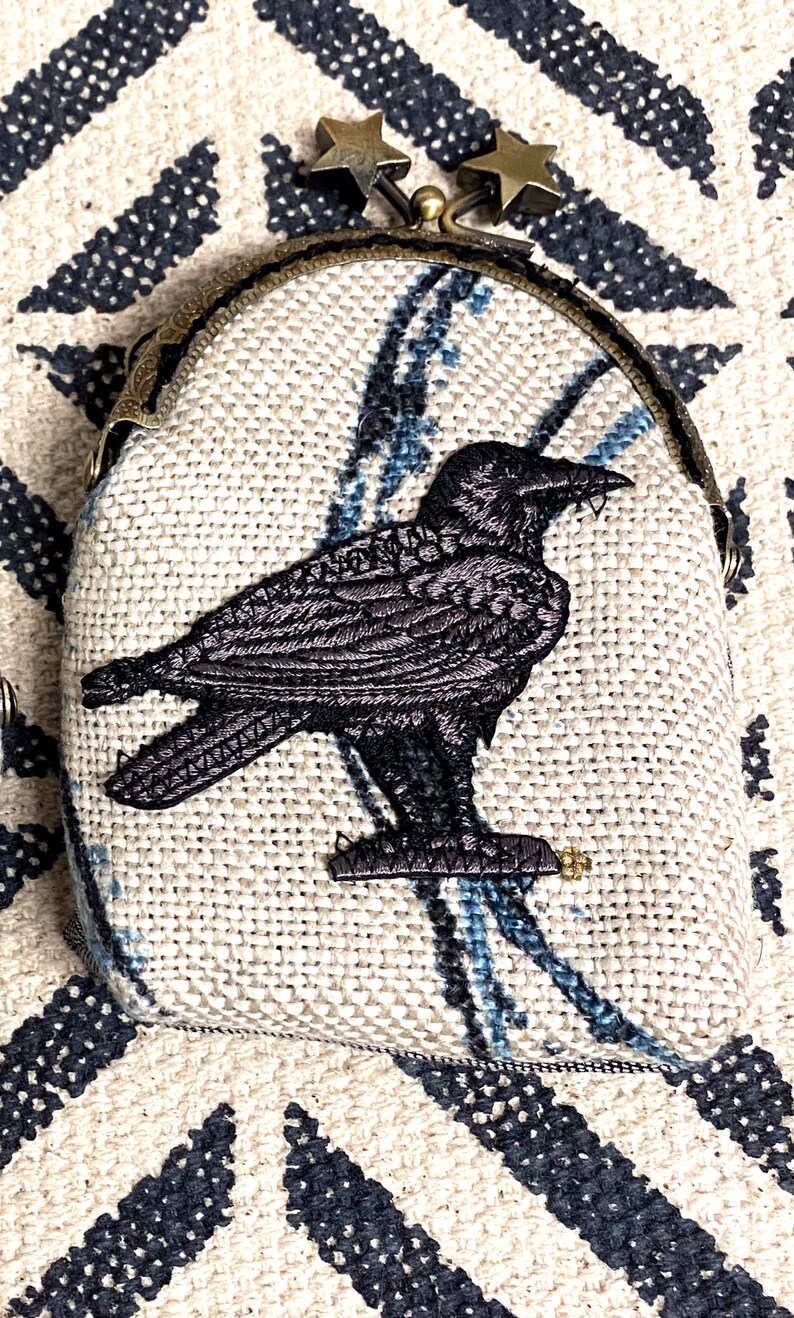 Hand Crafted Coin Purse/ Raven Crow Coin Purse / Gifts for Her Etsy