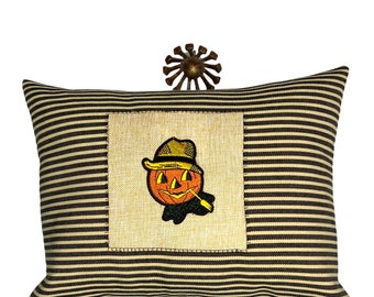 Halloween Kidney Pillow - Poly Burlap Pillow - Lumbar Pillow