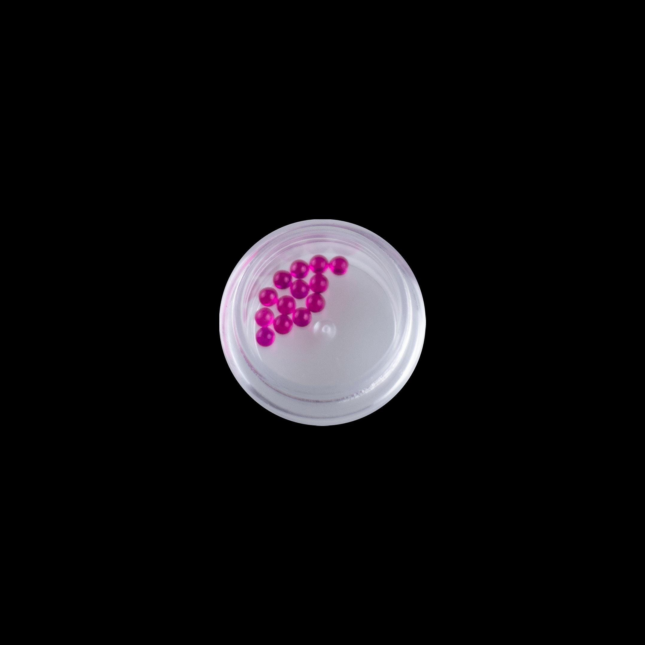 3mm Ruby Pearls Balls: Lab-Grown Corundum Jewelry