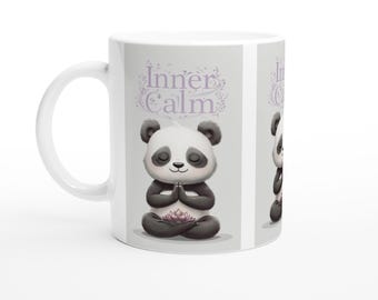 Inner Calm Panda White 11oz Ceramic Mug Is the Perfect Gift For Animal Lovers Everywhere