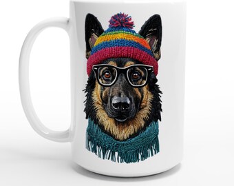 German Shepherd Dog White 15oz Ceramic Mug for Shepherd Lovers Everywhere