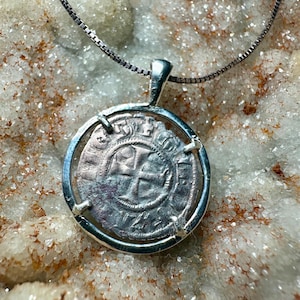 Genuine 13th century Crusader coin pendant